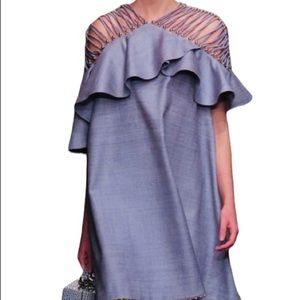 ZIMMERMAN HAVOC LATTIC FLOUNCE DRESS